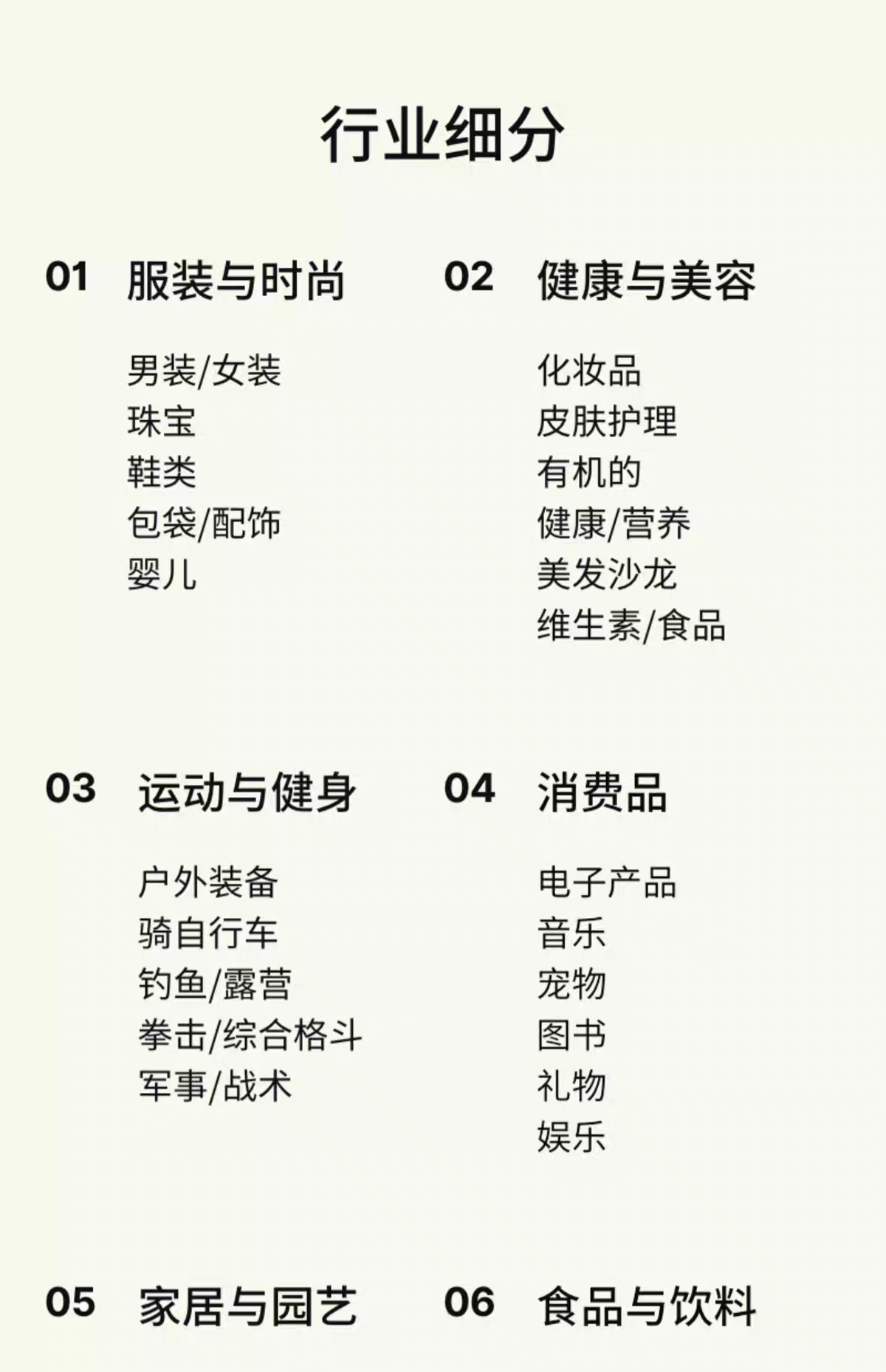 行业细分